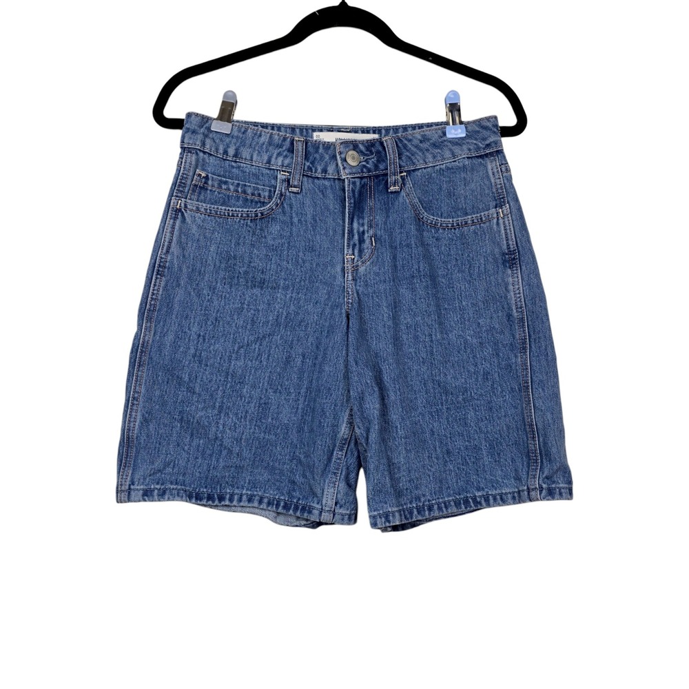 Hollister Womens Blue Low-Rise Baggy Jort Denim Shorts Size 00